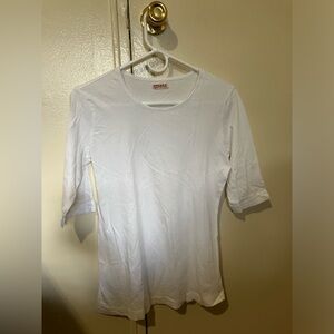 Organic John Patrick, size medium, 3/4 long sleeve white shirt